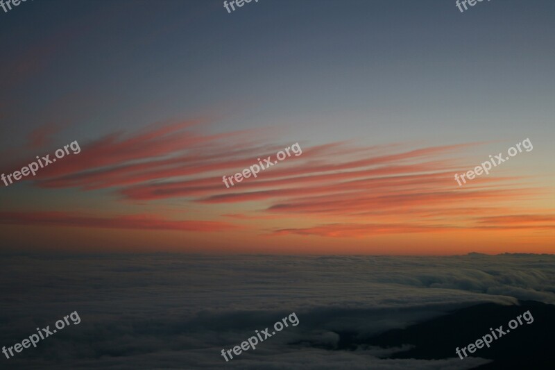 Teide Sunset Tenerife Canary Islands Afterglow