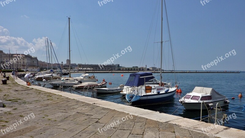 Trieste Port Sailing Boat Bay