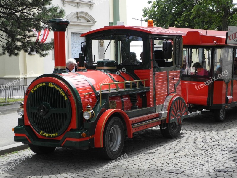 Railway Red Locomotive Train Tourists