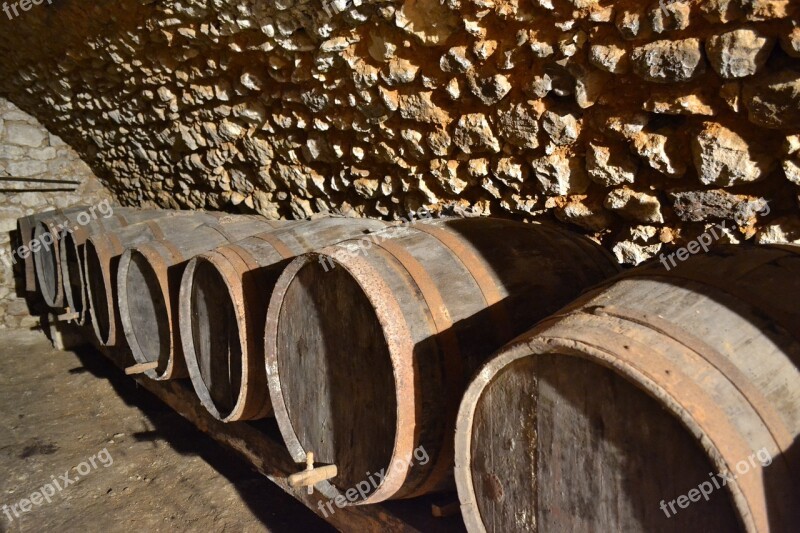 Cave Barrel Wine France Castle