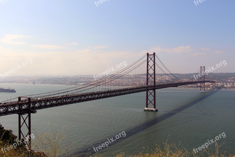 Bridge Lisbon City Portugal Tejo