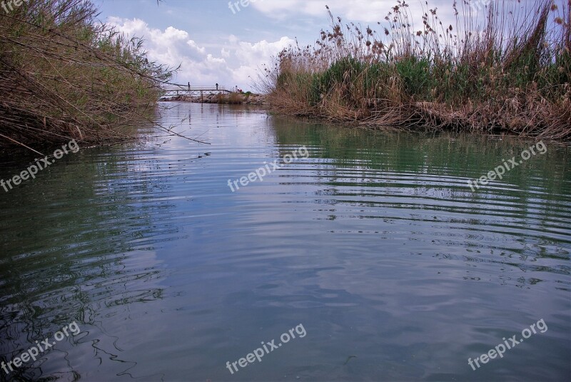 Channel Water Bridge Forest Ship