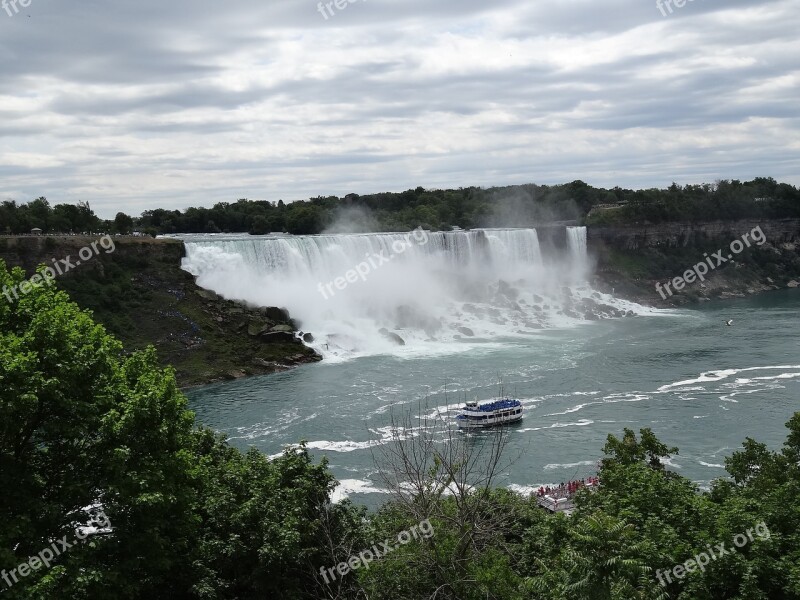 Waterfalls Waterfall Niagara Canda Usa