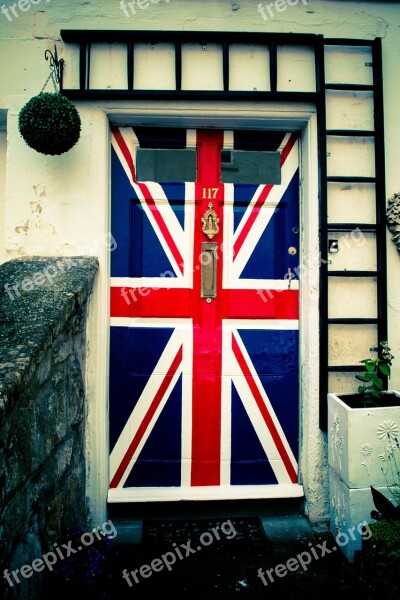 Union Flag Britain Door Flag British