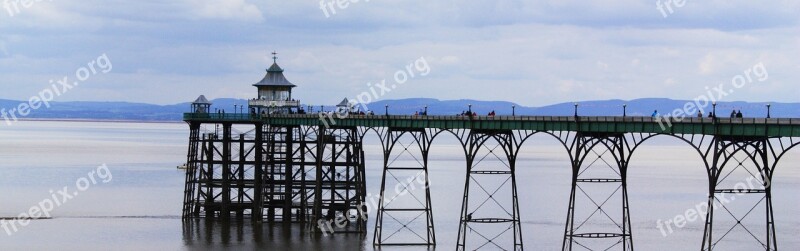 Banner Header Landscape Clevedon Pier Free Photos