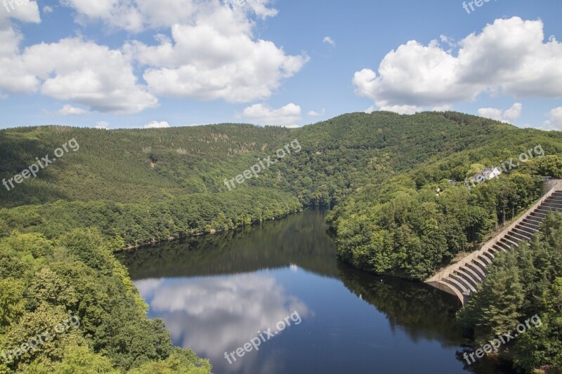 Reservoir Dam Lake Forest Eifel