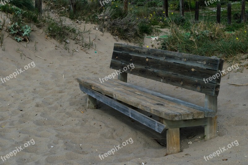 Beach Wood Corner Wooden Bench Breathing