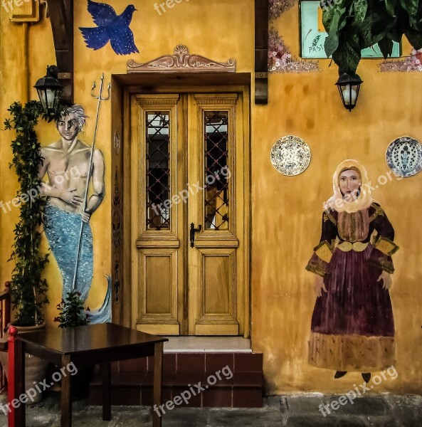 Greece Skiathos Shop Exterior Traditional