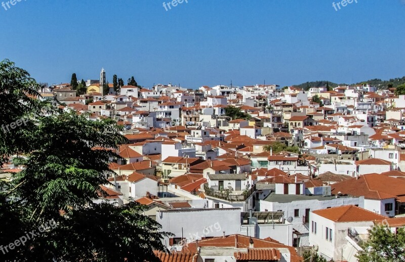 Greece Skiathos Chora Town Island