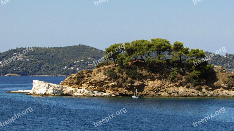 Greece Skiathos Plakes Cape Rock