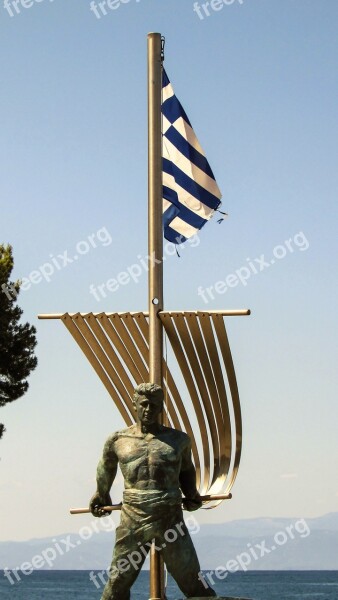 Sailor Monument Sculpture Skiathos Greece