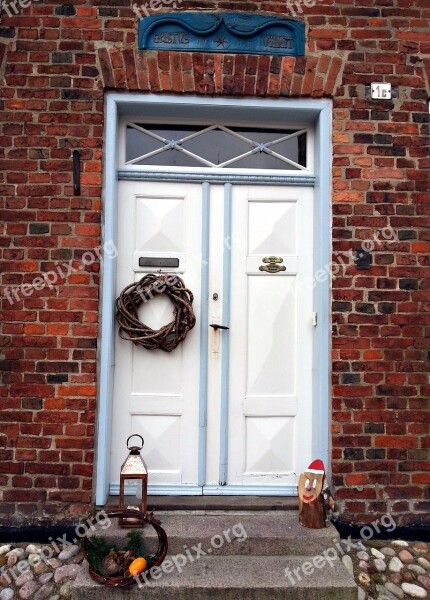 Door Ribe Christmas Decoration Denmark Brick