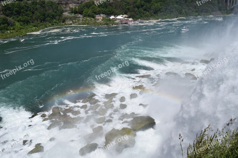 Rainbow American Falls Niagara Falls State Park Waterfall 7 Wonders