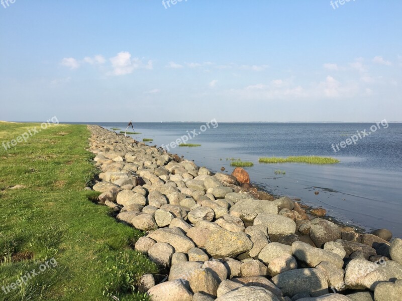 Beach Romo Stone Grass Water