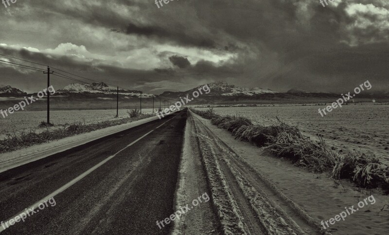 Road Mountains Landscape Nature Journey