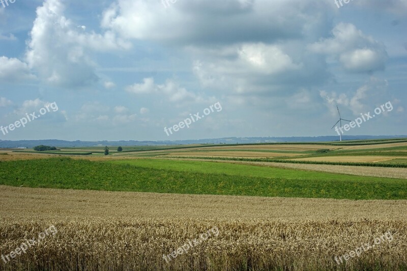 Blue Sky Clouds Windmill Windmill Farm Free Photos