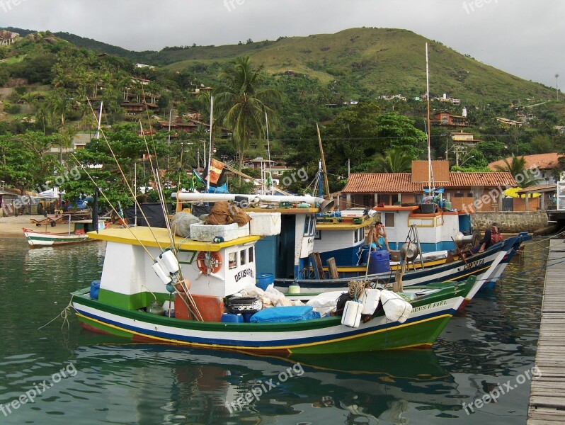 Vessel Ilhabela Fishing Boat Free Photos