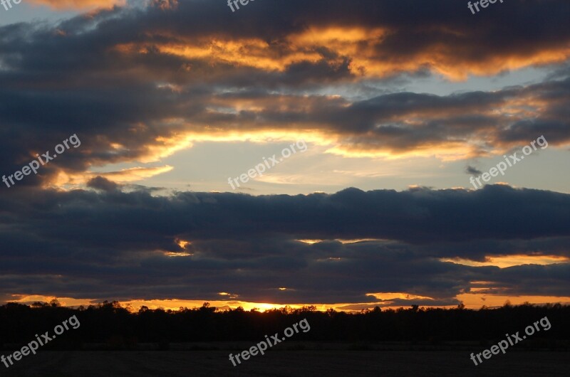 Clouds Sky Horizon Sunset Sunrise