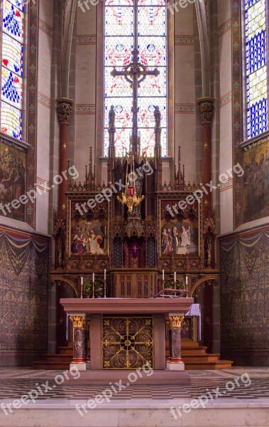 Architecture Church Altar Vault Building