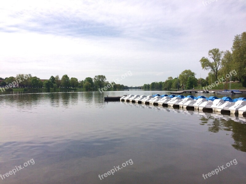 Lake Aasee Pedal Boats Spring Münster