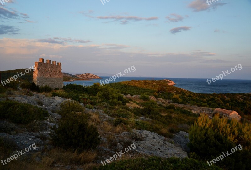 Kornati Islands Zirje Croatia Byzantine Fortress Gradina