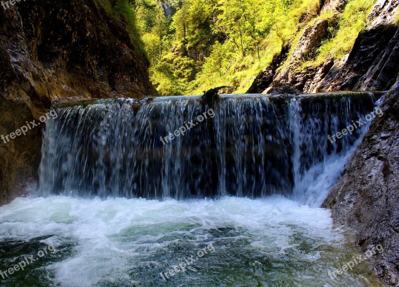 Waterfall Nature Landscape Water Waters