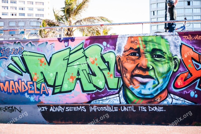 Graffiti Nelson Mandela Mandela Durban Skate Park