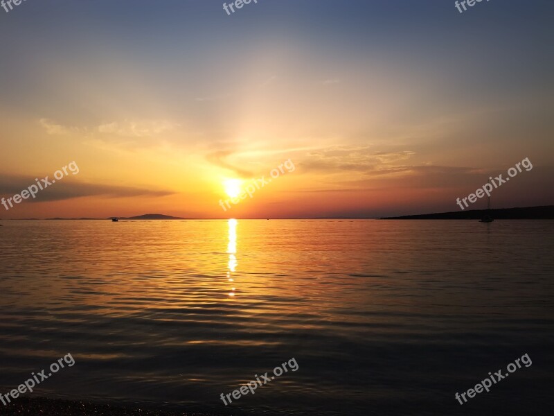 Sea Sun Sunset Summer Croatia