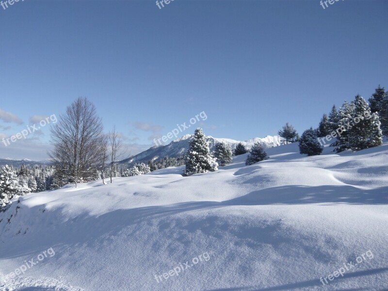 Snow Mountains Sky Wintry Winter