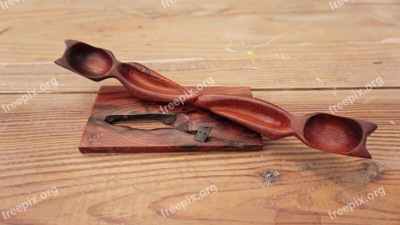 Spoon Woodworker Cat Spoon Free Photos