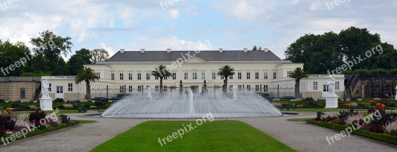 Castle Panorama Fountain Herrenhäuser Gardens Hanover