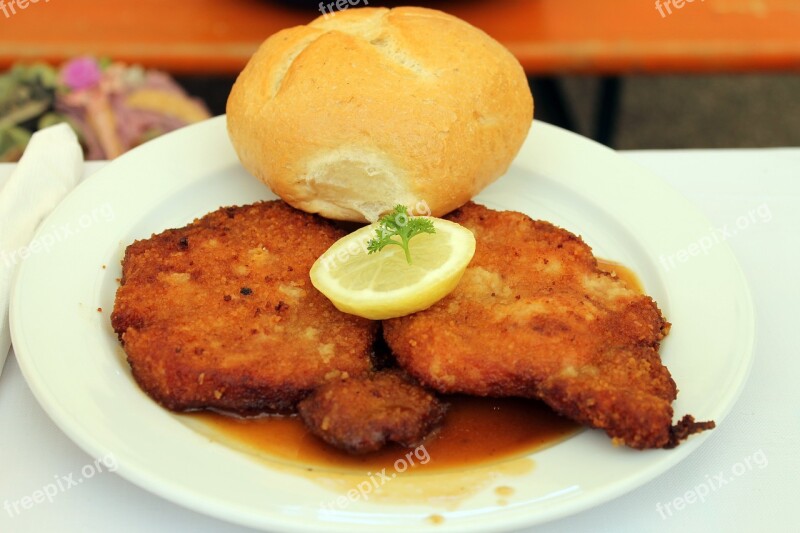 Eat Breaded Schnitzel Gravy German Cuisine