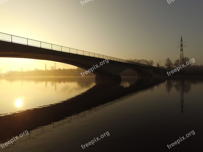 Hagen Lake Hengsteysee Winter Sunrise