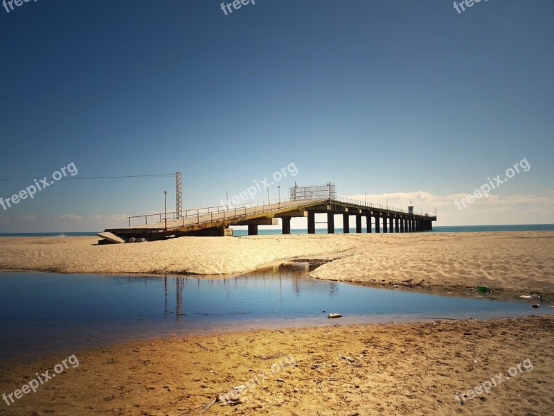 Sky Sea Bridge Summer Blue