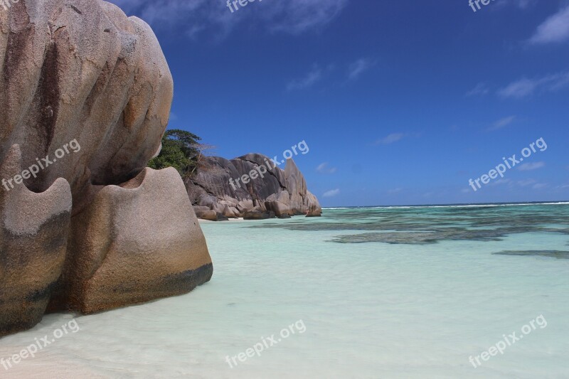 Seychelles Beach Tropical Island Paradise Deserted Beach