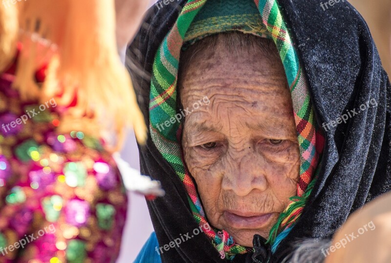 Woman Old Eyes Vietnam Dong Van