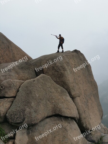 Vacation Climbing Bukhansan Mountain Rock Hiking