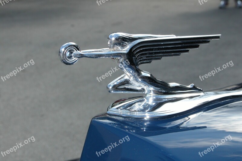 Vintage Old Hood Ornament Retro Chrome