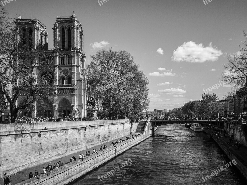 Notre Damme Cathedral France Paris City ​​center