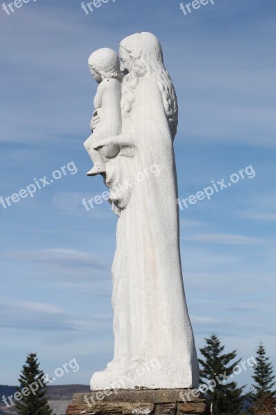 Statue Maria Mountain Madonna Free Photos