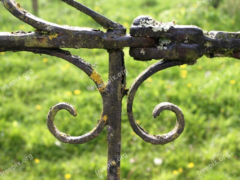 Wrought Iron Old Fence Metal Rusted