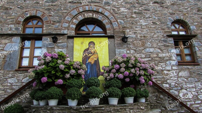 Monastery Church Icon Panagia Virgin Mary