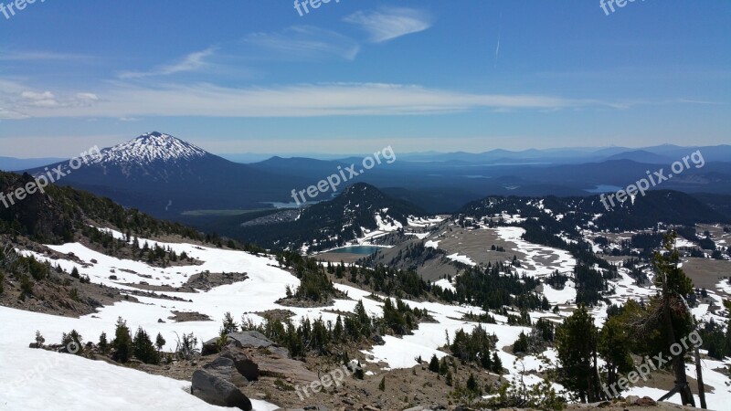 Mountain Oregon Three Sisters Free Photos