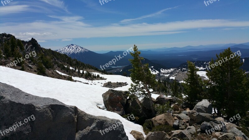 Mountain Oregon Three Sisters Nature Free Photos