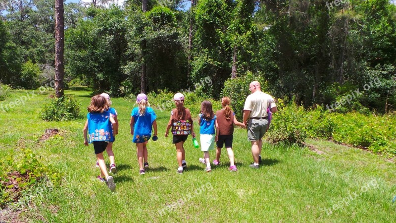 Scouting Friends Young Female Outdoor