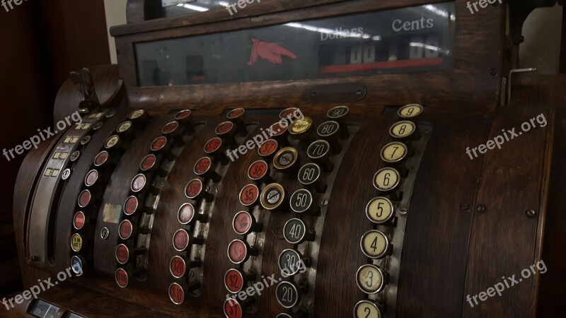 Old-fashioned Cash Register Old Vintage