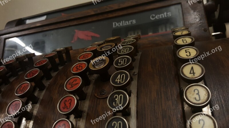 Old-fashioned Cash Register Old Vintage