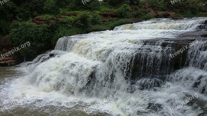 Cascades Falls Godachinamalki Falls Water Fall Markandeya