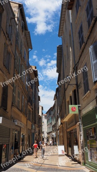 Shopping Street Avignon France Road Houses Gorge