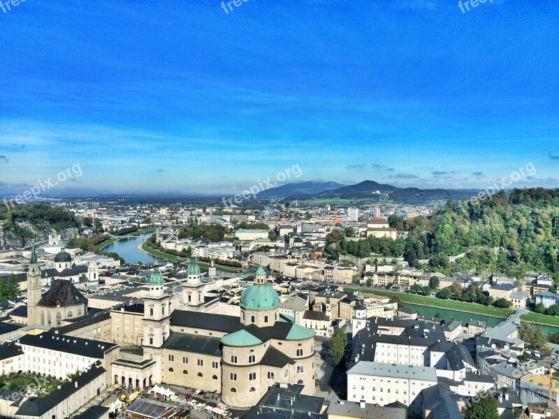 Salzburg Austria Mönchberg Salzburg Cathedral Fortress